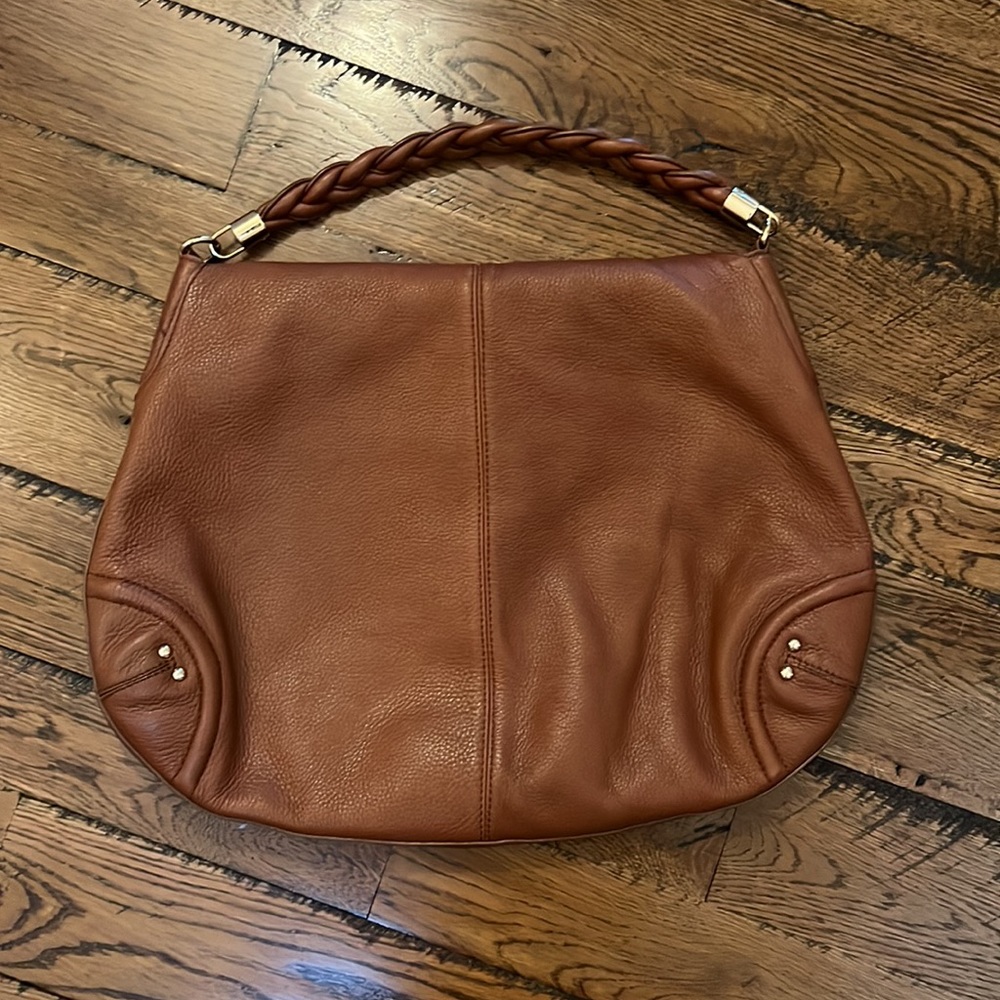 bebe | Genuine Pebbled Leather Hobo Handbag - Picture 2 of 3